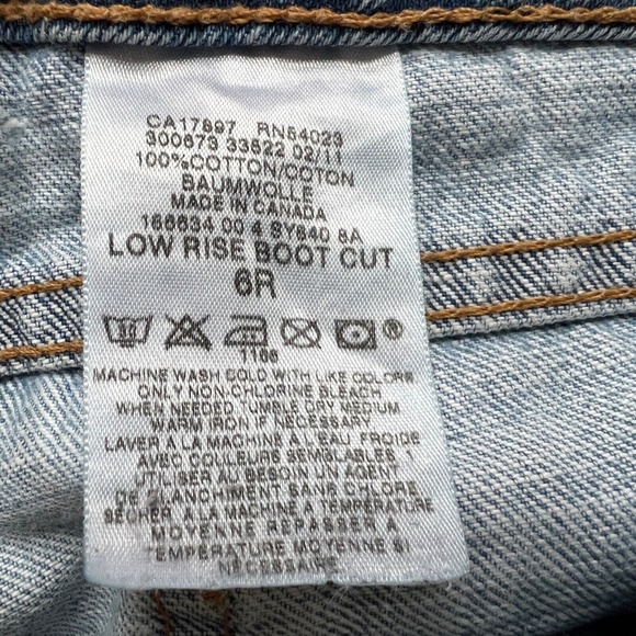 Vintage Gap Jeans Low Rise Boot Cut 100% Cotton Size 6R ( 30x31 ) Made in Canada - Picture 8 of 8